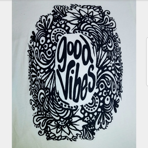 White 'Good Vibes' Floral T-Shirt - Picture 2 of 2